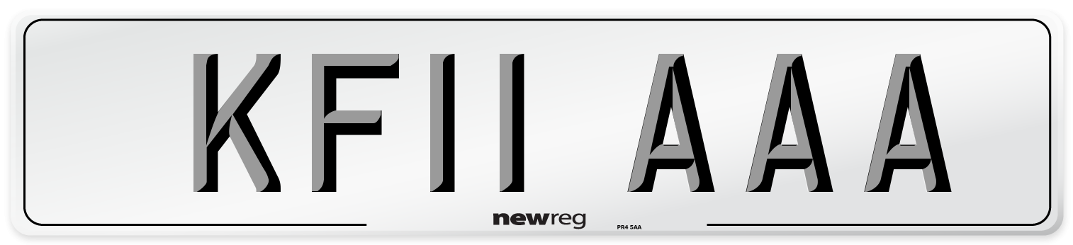 KF11 AAA Number Plate from New Reg